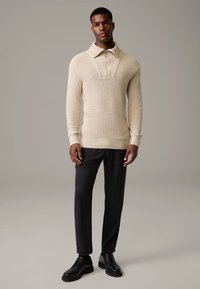 Strellson TROYER ARTEM - Strickpullover - hellbeige