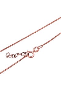 Roséguld kedja halsband med en vriden design, med en kräftklo lås och justerbar längd; märk av 925 för silverinnehåll.