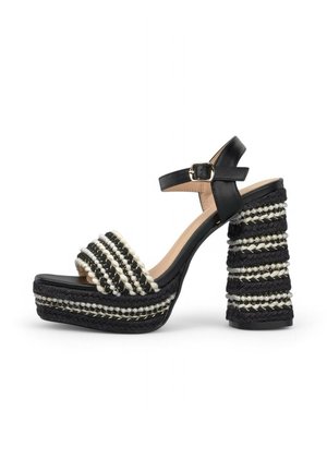 CON DE CON PUNTERA Y CIERRE CON HEBILLA - High heeled sandals - black