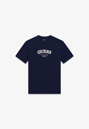 Guess, T-SHIRT MIT BESTICKTEM LOGO - Tričko s potlačou - dunkelblau