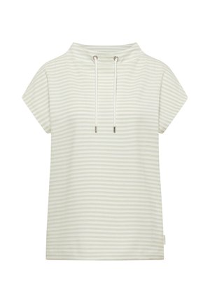 Cecil, T-SHIRT MIT FUNNEL NECK UND STREIFEN - T-shirt imprimé - raw matcha lime