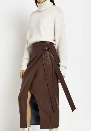 Falda acampanada - brown dark