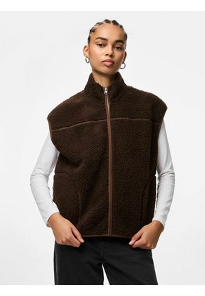 PCSADIA TEDDY - Vest - hot fudge