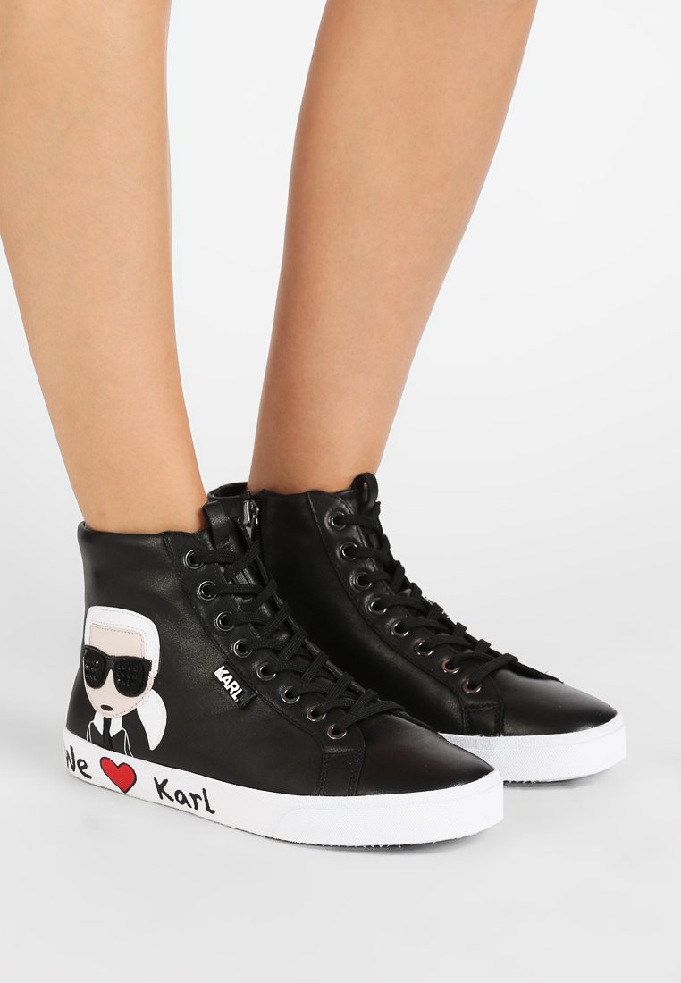 KARL LAGERFELD SKOOL IKONIC LACE Høye joggesko black KARL LAGERFELD SKOOL IKONIC LACE Høye joggesko black