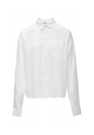 Salsa Jeans, SALSA JEANS LANGARMBLUSE OVERSIZE BASIC - Camicia - weiss