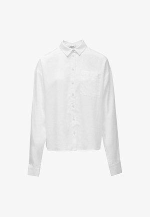 Salsa Jeans, SALSA JEANS LANGARMBLUSE OVERSIZE BASIC - Camicia - weiss