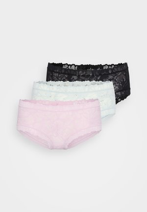 BLENDA 3 PACK - Trusser - light dusty pink/mint/black