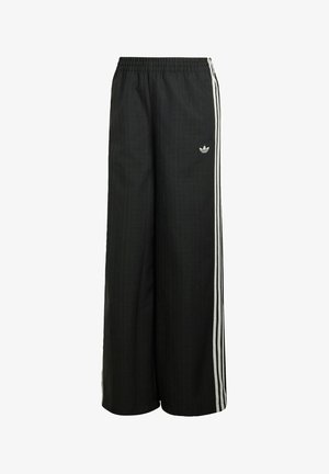 adidas Originals, LOOSE CHECK TRACK PANTS - Trousers - black