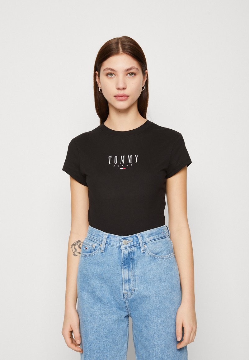 Tommy Jeans ESSENTIAL LOGO Tricou cu imprimeu black/negru Zalando.ro