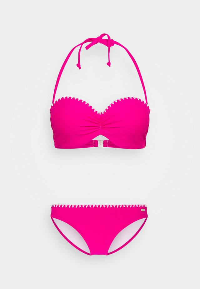 WIRE BANDEAU SET - Bikini - pink