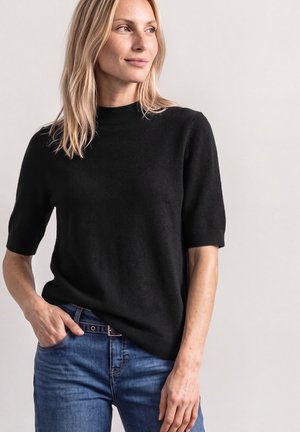 Street One, KURZARM PULLOVER MIT TURTLE NECK - T-shirt basique - black