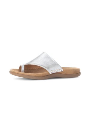 Gabor, T-bar sandals - silber