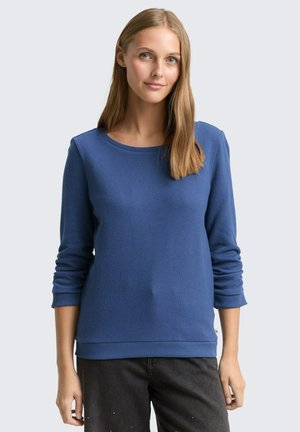 STRICK MIT RAFFUNGEN - Sweater - dark duck blue