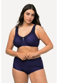 Ulla Popken - 2ER-PACK NADELSTREIFEN HÖHER GESCHNITTEN - Slip - dark blue Image miniature 1