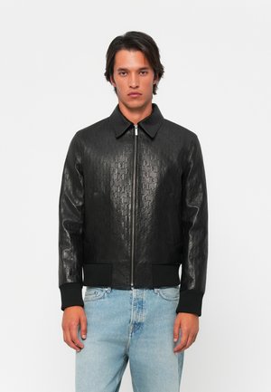 BLOUSON - Lederjacke - black