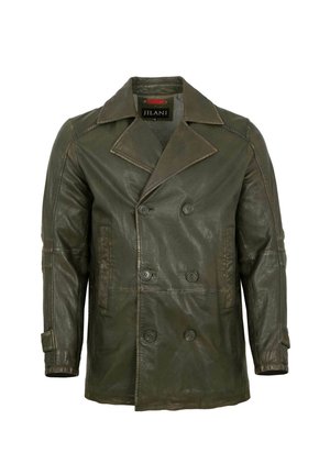 MATTHES - Lederjacke - olive