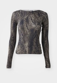 SLIM FIT LONG SLEEVED BOAT NECK  - Maglietta a manica lunga - dark grey