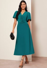 Friends Like These REGULAR FIT RUCHED FRONT MIDI - Trikoomekko - green