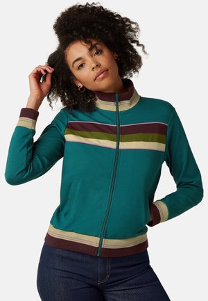 King Louie, COLORBLOCK COLJACK DAYTONA SWEAT - Zip-up sweatshirt - spruced green