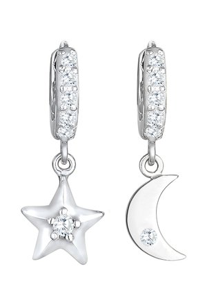 STAR MOON - Øreringe - silver-coloured