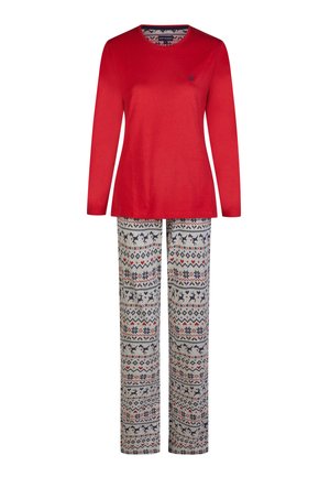 CHRISTMAS SET WITH PRINT - Pigiama - norway red grey