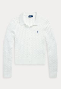 WIMBLEDON CABLE SHORTSLEEVE CARDIGAN - Strickjacke - white