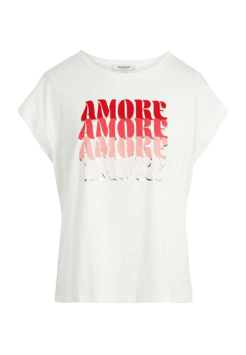 Morgan MESSAGE - Camiseta estampada - blanc/blanco - Zalando.es