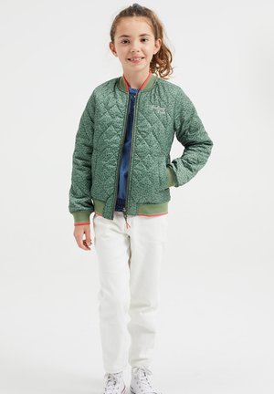 REVERSIBLE BOMBERJACKET - Light jacket - green, pink