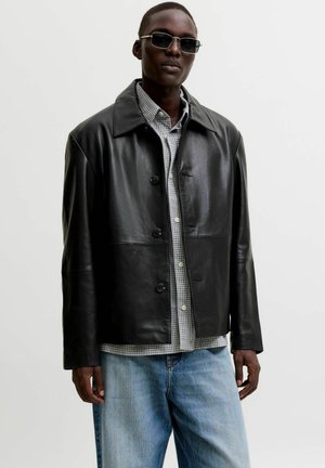 Jack & Jones Jachetă piele - black