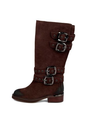 Bottes de cowboy / motard - marrón jaspeado