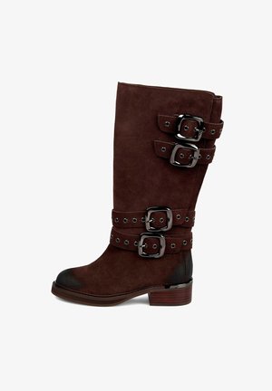 Cowboy-/Bikerlaarzen - marrón jaspeado