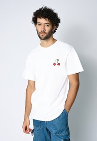 Mira Paris EMBROIDERY UNISEX TEE  - T-shirt print - white