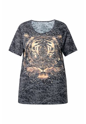Angel of Style GLITTERING STONES ON THE TIGERS HEAD - Print T-shirt - black