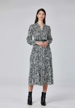 IMPRIMÉE À DÉCOLLETÉ EN V - Robe chemise - noir