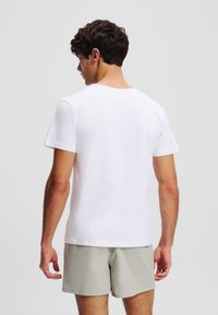 KARL LAGERFELD LOGO V-NECK (PACK OF 2) - Apatiniai marškiniai - white black