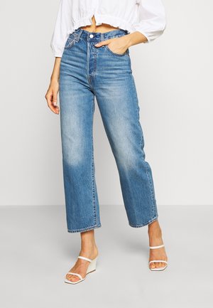 Straight leg jeans - stone blue denim
