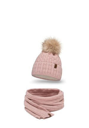 7015 BEANIE AND SCARF SET - Sciarpa - light pink