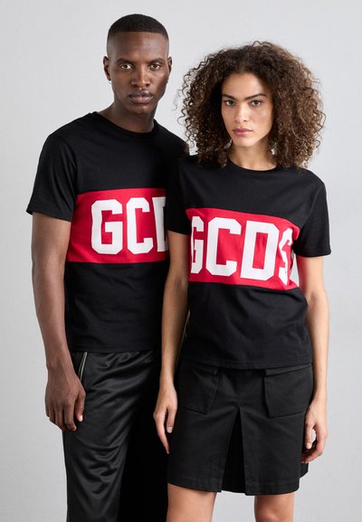 GCDS BAND LOGO REGULAR - T-Shirt print - black