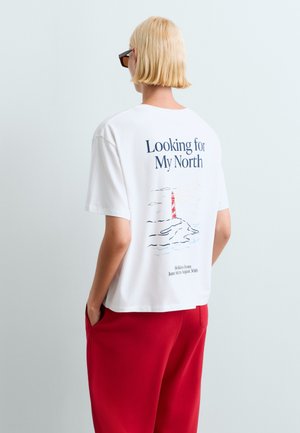 OYSHO, Print T-shirt - white