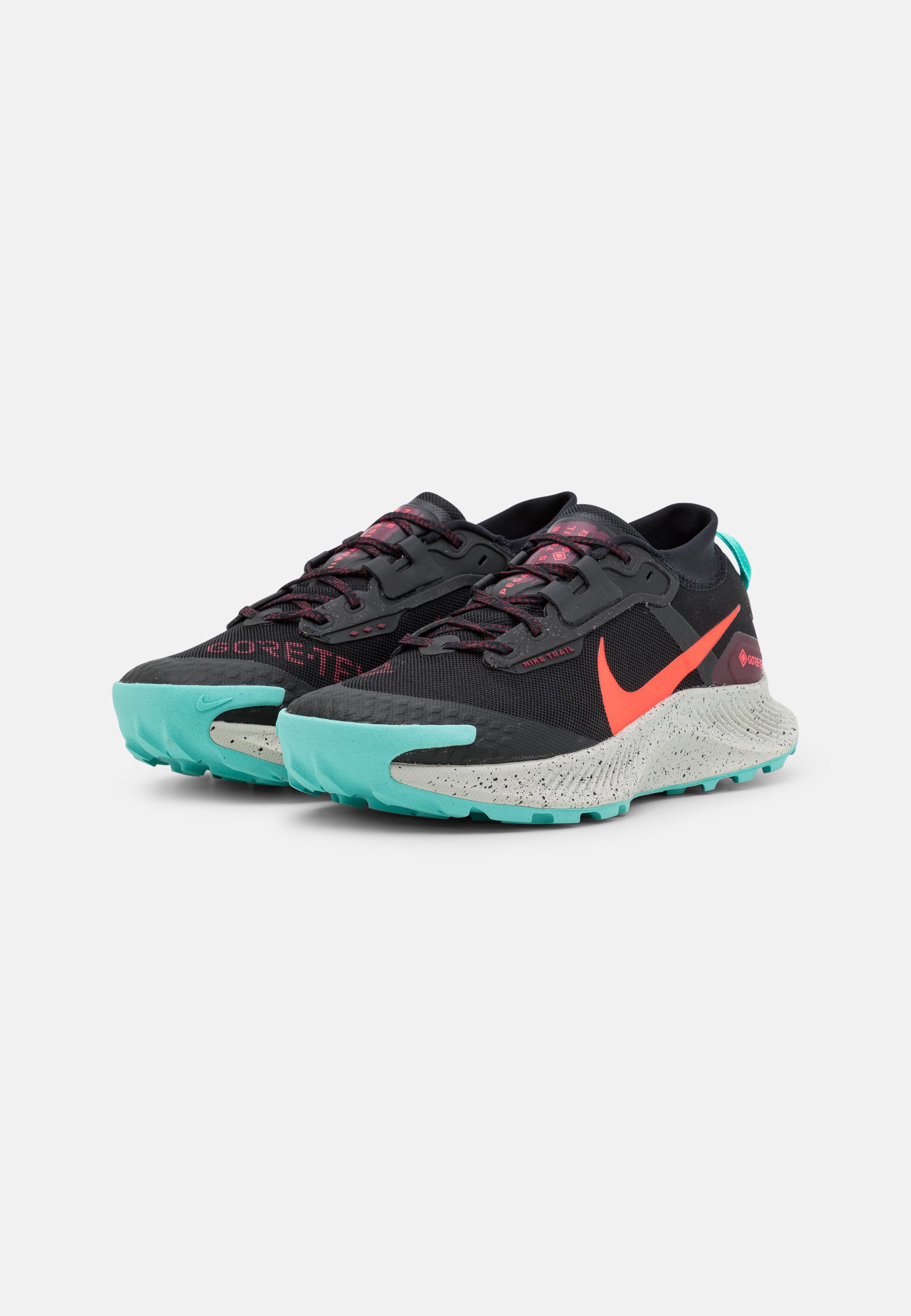 Nike Performance PEGASUS TRAIL 3 GTX - Laufschuh Trail - black/bright  crimson/dark beetroot/dynamic turquoise/light bone/schwarz - Zalando.de