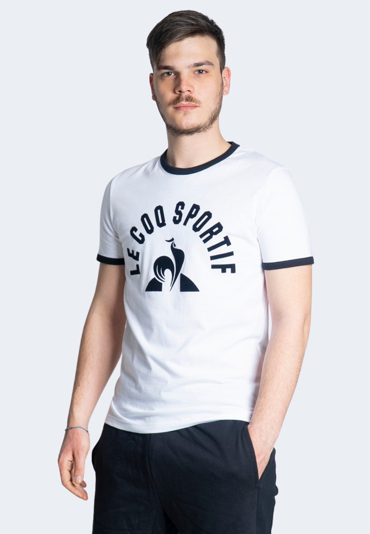 T-Shirt Uomo Le Coq Sportif - Maniche Corte, 100% Cotone, Jersey 140g, Regolare, Con Gallo Ricamato