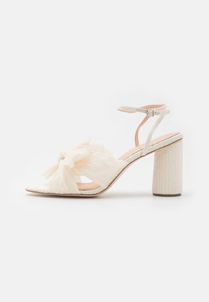 CAMELLIA PLEATED BOW  - Sandaalit nilkkaremmillä - off-white