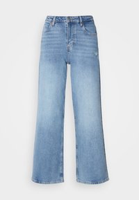 TROUSERS HIGH WAIST WIDE LEG REGULAR LENGTH - Wide leg - light blue wash