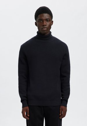 Selected, Turtleneck Cotton - Neule - sky captain