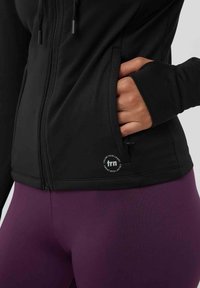 Terranova CON CAPPUCCIO IN TECNICO - Felpa con zip - nero