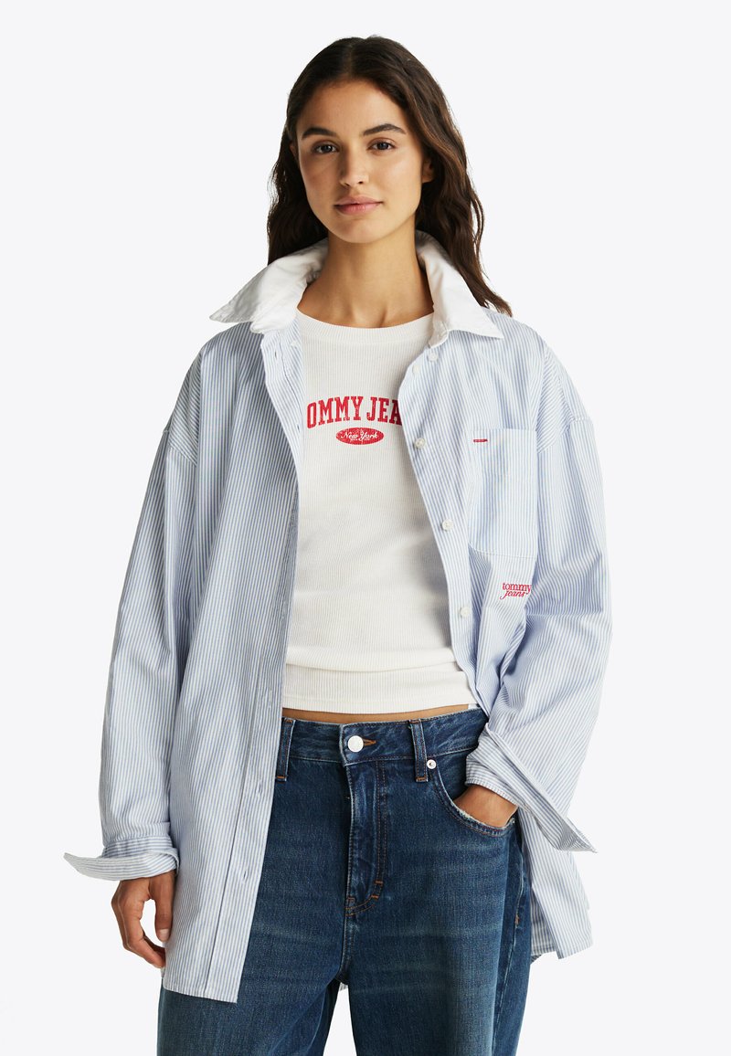 Tommy Jeans - Blusa - navy white stripe, Ampliar