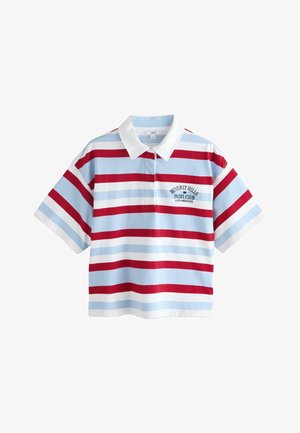 Next, REGULAR FIT - SHORT SLEEVE STRIPED RUGBY POLO SHIRT . - Polosärk - red blue white