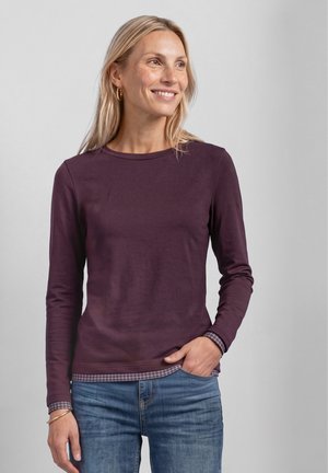 Street One, LANGARM SHIRT MIT KARIERTEN MESHDETAILS - T-shirt à manches longues - rustic rouge