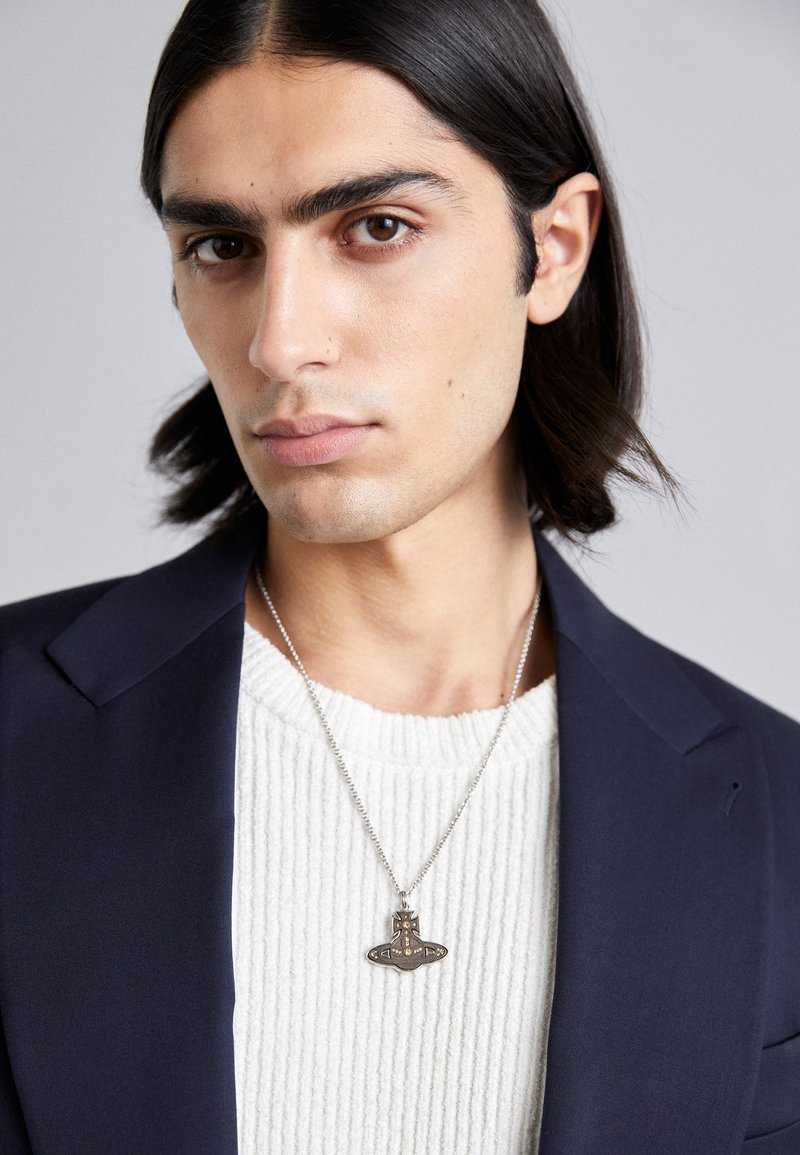 Vivienne Westwood MAN LASZLO PENDANT UNISEX - Necklace - silver-coloured/black
