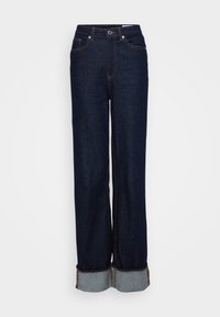 VMTESSA WIDE FOLD  - Széles szárú - dark blue denim